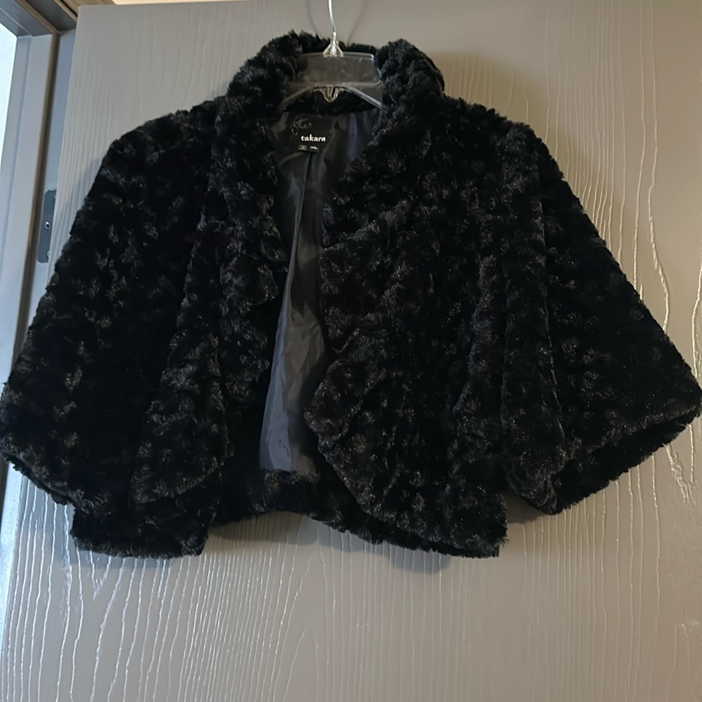 Half jacket faux fur 100% polyester lining